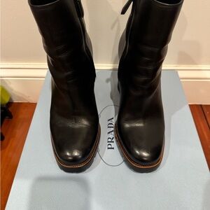 Prada Women's Black Heeled Boots